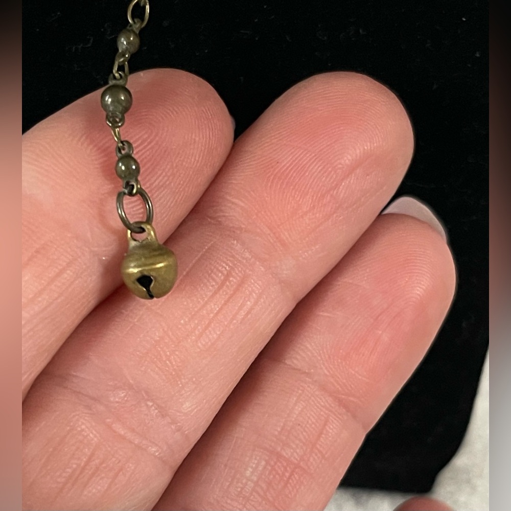 Vintage Mary Garrett Lariat circle brass necklace - Picture 6 of 7